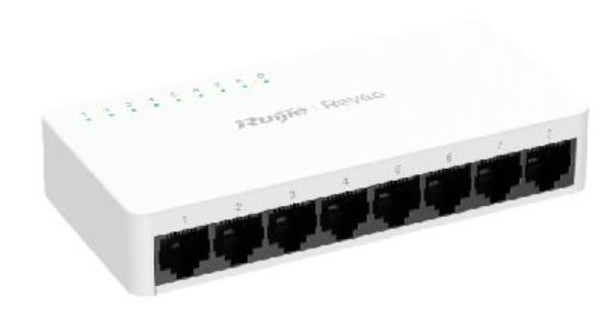 Ruijie Reyee RG‑ES08F 8 Port 10/100 Mbps Unmanaged Fast Ethernet Switch – Basit Ağ Genişletme resmi