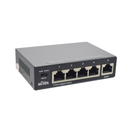 Wi‑Tek WI‑SG105 5 Port 10/100/1000 Mbps Unmanaged Gigabit Ethernet Switch – Kompakt & Sessiz resmi