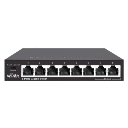 Wi‑Tek WI‑SG108 8 Port 10/100/1000 Mbps Unmanaged Gigabit Ethernet Switch – Metal Kasa, Sessiz Çalışma resmi