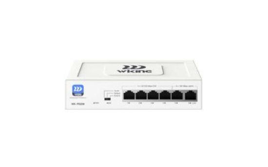 Wi-Tek Wi-PS206GF 4 PoE + 2 Uplink Port 100 Mbps PoE Unmanaged Switch – 45 W PoE Gücü resmi