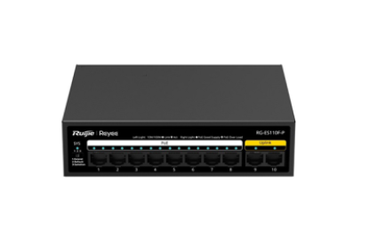 Ruijie Reyee RG‑ES110F‑P 10 Port 10/100 Mbps Unmanaged PoE+ Switch – 8 PoE+ Port, 110 W PoE resmi