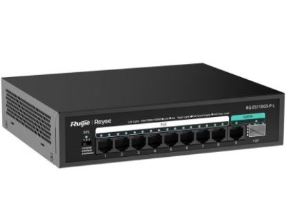 Ruijie Reyee RG‑ES110GS‑P‑L 10 Port Gigabit Unmanaged PoE+ Switch – 8× PoE+ & 120 W PoE, 1× RJ45 + 1× SFP Uplink resmi