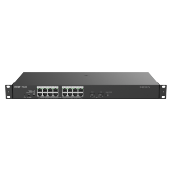 Ruijie Reyee RG-ES118GS-P-L 18 Port Gigabit Unmanaged PoE+ Switch – 16 × PoE+ & 2 × SFP, 247 W resmi