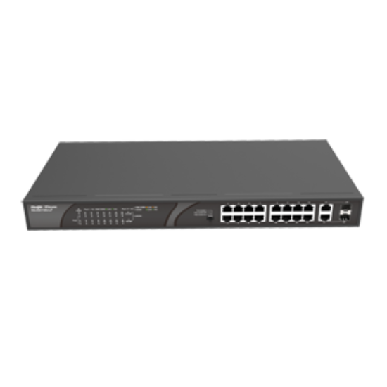 Ruijie Reyee RG-ES118S-LP 18 Port PoE+ Unmanaged Switch – 16× PoE+ & 2× Uplink (120 W) resmi