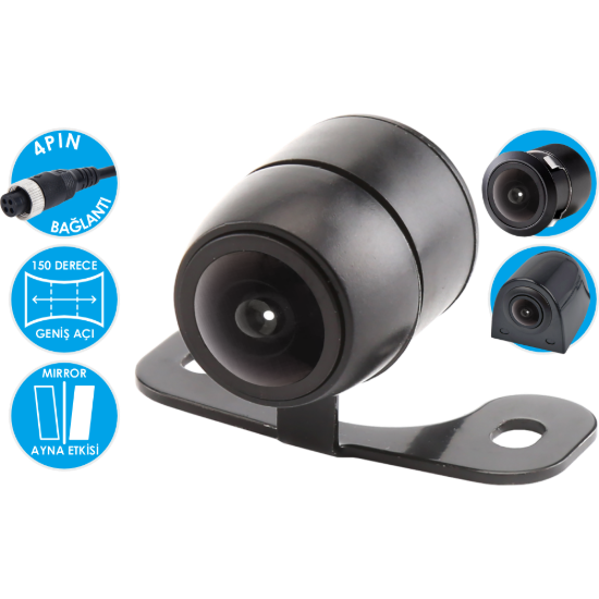 Nicecam NC127AWP 2MP AHD Süper Geniş Açılı Çok Fonksiyonlu Araç Kamerası resmi