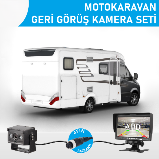 Nicecam NC-KRS420P-V2 7 Inch Monitörlü AHD Geri Görüş Karavan Kamera Seti resmi
