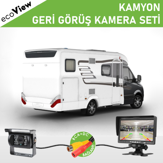Nicecam NC-KRS400 7 Inch Monitörlü AHD Geri Görüş Karavan Kamera Seti resmi