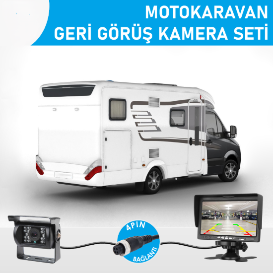 Nicecam NC-KRS400P 700TVL 7″ Monitörlü 4-Pin Geri Görüş Karavan Kamera Seti resmi