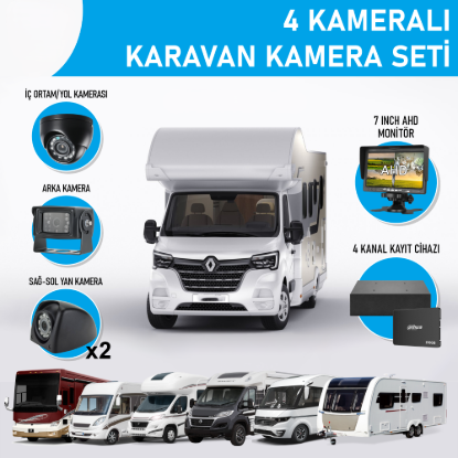 Nicecam NC-KRS412 2 MP 4 Kameralı Kayıt Cihazlı Karavan Kamera Seti resmi