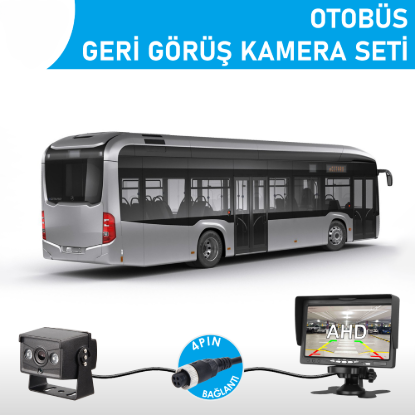 Nicecam NC-OS820P-V2 2 MP 7″ Monitörlü AHD Geri Görüş Otobüs Kamera Seti resmi