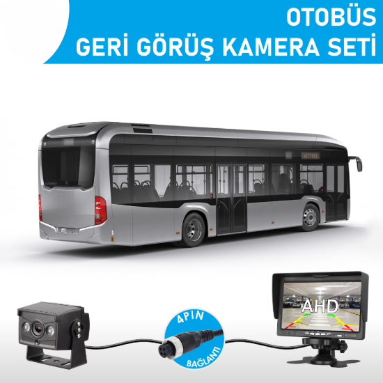 Nicecam NC-OS820P-V2 2 MP 7″ Monitörlü AHD Geri Görüş Otobüs Kamera Seti resmi
