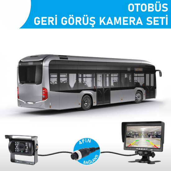 Nicecam NC-OS800P 700TVL 7″ Monitörlü 4-Pin Geri Görüş Otobüs Kamera Seti resmi
