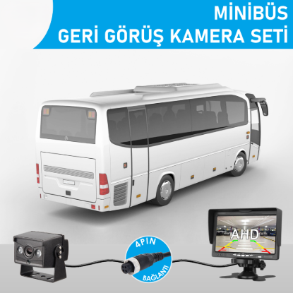 Nicecam NC-MS520P-V2 2 MP 7″ Monitörlü AHD Geri Görüş Minibüs Kamera Seti resmi