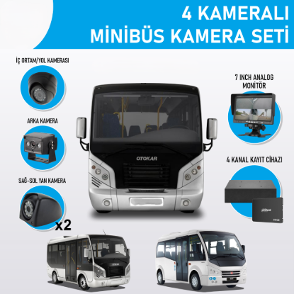 Nicecam NC-MS512EKO 2 MP 4 Kameralı Kayıtlı Minibüs Kamera Seti resmi
