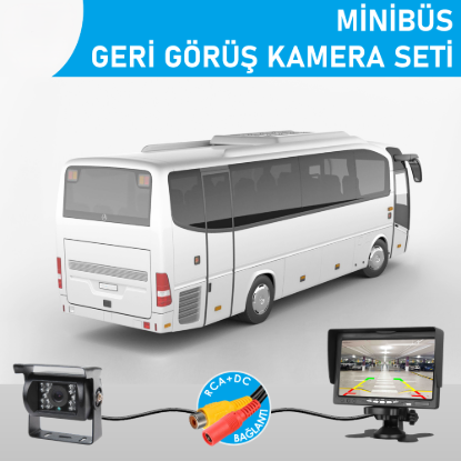 Nicecam NC-MS500 700TVL 7″ Monitörlü Geri Görüş Minibüs Kamera Seti resmi