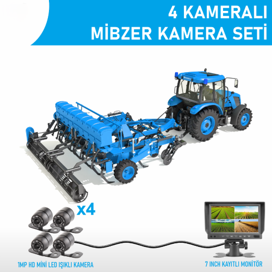 Nicecam NC-TMS714 1 MP 4 Kameralı Mibzer Tohum Ekme Makinesi Kamera Seti resmi