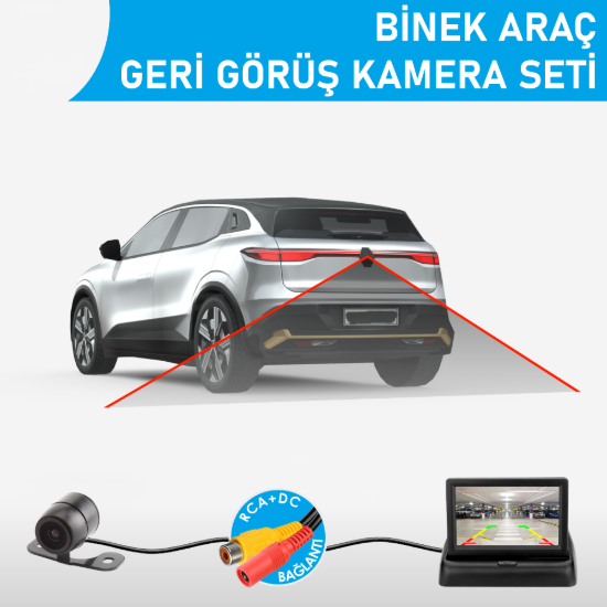 Nicecam NC-BAS400F 4.3″ Katlanır Monitörlü Binek Araç Geri Görüş Kamera Seti resmi